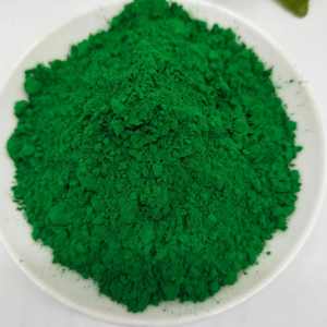 Thermo-résistant 200 ℃   Oxyde de fer vert Pigment certifié ISO pour les composés plastiques, les bardeaux de toiture et les panneaux de construction - Product Image 3