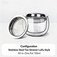 Nouvelle théière portable à double paroi isolée sous vide BSG, avec infuseur à thé en acier inoxydable chinois Fu, écologique, pour les fêtes