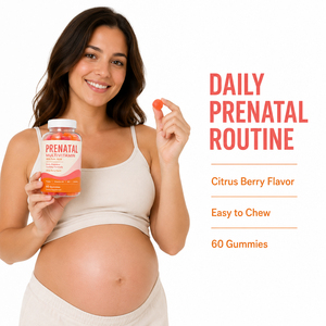 Vitamines gélifiées bio en gros à faible teneur en sucre pour femmes : Pré-natal (C, D, E, B12, Acide Folique) – Équilibre hormonal, aide à l'ovulation, cycles réguliers - Product Image 3