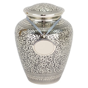 Urnas de cremación de diseño deslumbrante, talla de hoja de roble, urna de cenizas para adultos metálica sólida, urna de recuerdos de metal de primera calidad - Product Image 4