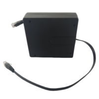 Cable de Extensión USB Portátil, Mini Enrollador de Cable Retráctil con Enchufe Europeo DYH-1816 para Teléfono Móvil, Cable Retráctil de 2m