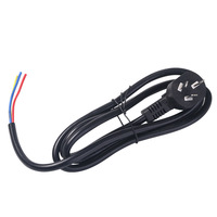 Rangkaian Kabel Daya AC 3 Pin Kustom dengan Ujung Kawat Berlapis Timah yang Sudah Dihapus Isolasi, Kabel Harness Listrik OEM