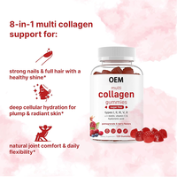 Gummies de collagène OEM pour cheveux, peau et ongles – Compléments anti-âge et éclaircissants pour adultes – Vitamines sous forme de gommes