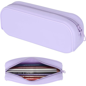 Étui à crayons en silicone, étui à crayons imperméable avec des couleurs dégradées et unies, pochette mignonne pour le bureau, les adultes, les femmes et les hommes - Product Image 1