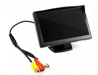 Monitor Mobil LCD 5 Inch 16:9 Dashboard Remote Control Garansi 1 Tahun Termasuk Pelindung Matahari Resolusi 800x480 Koneksi RCA A/V