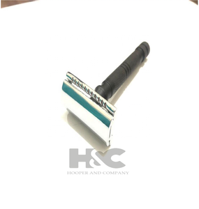Maquinilla DE afeitar DE seguridad, maquinilla DE afeitar DE color negro mate con cabeza DE maquinilla DE afeitar cromada, logotipo personalizado disponible en Hooper y empresa - Product Image 1