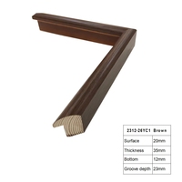 Bingkai Kayu Modern Model Floater Bentuk L untuk Lukisan, Ukuran 20x35mm, Kotak Bayangan Kayu Ukuran Kustom untuk Lukisan Minyak