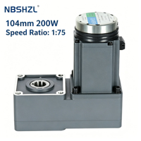 Moteur BLDC à arbre creux de 104 mm, 200 W, 25 mm, avec boîte de vitesses 75:1, frein électromagnétique 47,75 Nm, CE, pour plateforme de levage