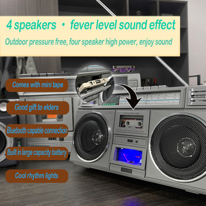 Chất lượng cao di động đài phát thanh retro phong cách cổ điển cổ điển với USB TF thẻ và fm loa - Product Image 3