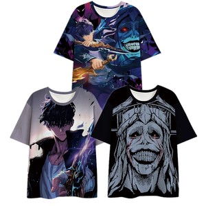 9 Styles <span class=keywords><strong>Grande</strong></span> <span class=keywords><strong>Taille</strong></span> Populaire Dessin Animé Solo Nivellement Cheng Xiaoyu T-shirt Anime Hommes Chemises pour Enfants - Product Image 1