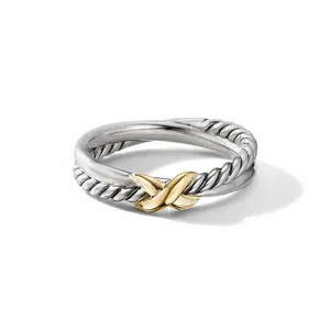 Verlobungsringe und Armbänder Damen stilvoll Cz vergoldet zierlich 925 Silber vintage feiner Schmuck Ringe für Mädchen Frauen