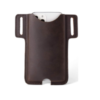 Étui de téléphone portable en cuir véritable YY pour ceinture-étui de téléphone en cuir, gaine et pochette pour iPhone 12, 12 Pro Max