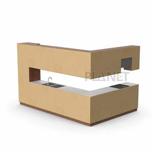 Gabinete de cocina Lámina antiaceite Cajón telescópico Puertas de gabinete de cocina Gabinete de cocina simple de alto brillo en forma de L - Product Image 5