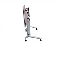 Bureau d'étudiant moderne et minimaliste en métal, pliable, écologique, durable, réglable en hauteur pour la maison, le bureau et la salle à manger