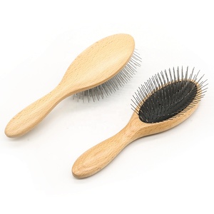 Baoli OEM 95g 64x220mm cepillo de aseo gato Show Dog <span class=keywords><strong>Madan</strong></span> inoxidable Pin cepillo de madera gato perro aseo Slicker cepillo para mascotas - Product Image 2