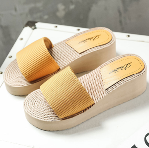 Precio barato de fábrica <span class=keywords><strong>Verano</strong></span> Nuevo estilo Señoras Tacón alto Cuña Diapositivas Playa Moda <span class=keywords><strong>Mujer</strong></span> Plataforma <span class=keywords><strong>Zapatillas</strong></span> - Product Image 3