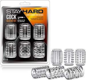 6PCS/SET Stretchy Textured Studded Tear Resistant One Size Comfortably Soft Ticklers Enhancement Penis Ring - Product Image 1