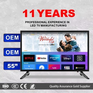 โรงงาน OEM ทีวีสมาร์ท HDTV ขนาด 55 นิ้ว พร้อม Android 13 WiFi ตัวเครื่องสีดำ สำหรับใช้ในโรงแรม ทีวีสมาร์ท - Product Image 3