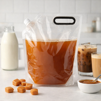 Pochettes souples verticales avec bec verseur 3L 5L 10L, qualité alimentaire, réutilisables, pour emballage de liquides (café, boissons, eau, jus, boissons chaudes), OEM