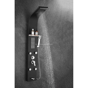 Đa chức năng Matte Đen mưa vòi hoa sen đầu bảng điều chỉnh hệ thống tháp thiết lập, cầm tay phun vòi hoa sen đứng với vòi phun massage - Product Image 4