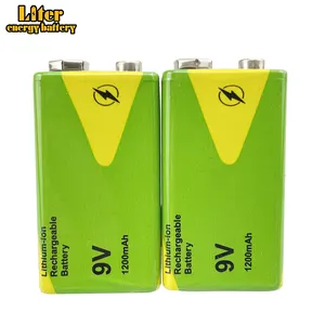 9v lityum polimer pil olmayan şarj edilebilir 1200mah cr9v kuru hücre lipo pil