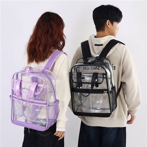 กระเป๋าเป้พีวีซีแบบใส Unisex ขนาดใหญ่ สำหรับนักเรียน กันน้ำ - Product Image 2
