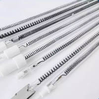 Tube chauffant au quartz, élément chauffant infrarouge, fibre de carbone, personnalisé, électrique, fourni en or/blanc céramique/clair Haiyuan