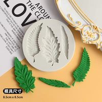 Moule en silicone 3D en forme de feuilles pour la pâtisserie DIY, la décoration de gâteaux, la pâte à modeler, le chocolat, les outils et fournitures de pâtisserie