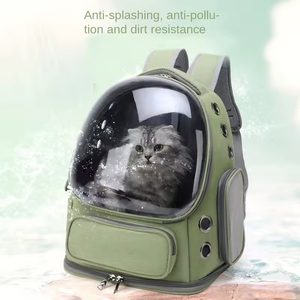 Evcil Hayvanlar İçin Şeffaf Tasarımlı, Dışarıda Görünebilen, Şık Polyester Baloncuklu Köpek Taşıma Sırt Çantası - Product Image 3