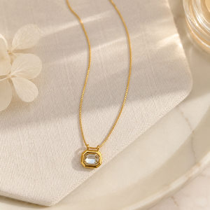 Geometric Crystal Pendant Necklace for Women and Men Minimalist Everyday Fashion Jewelry - Product Image 4