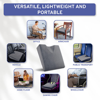 Coussin de siège ergonomique en mousse HIPS, forme de coin, pour une meilleure posture, mousse à mémoire de forme, soulagement de la douleur du coccyx, pour la conduite