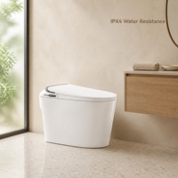 Siège et couvercle de toilette bidet intelligent avec chauffage instantané, télécommande, siège chauffant, séchage à l'air chaud, lavage féminin, auto-nettoyant