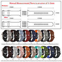 Bracelet de montre en silicone élastique avec motif léopard gravé pour Apple Watch Series 9 Ultra, plusieurs tailles disponibles