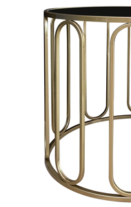 Set di Design Moderno <span class=keywords><strong>Oro</strong></span>, Metallo, Ferro <span class=keywords><strong>Nero</strong></span> di Vetro Top Living Room Divano Lato Semplice End Tavolino - Product Image 4