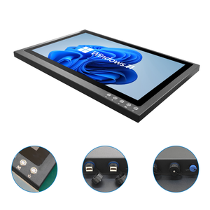 <span class=keywords><strong>27</strong></span> inç duvara monte siyah paslanmaz çelik tamamen su geçirmez IP67 ön panel düğmeleri 2 HD-MI dokunmatik ekran endüstriyel monitör - Product Image 2