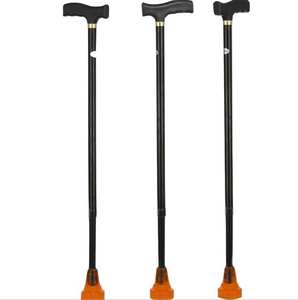 オフセットハンドル付きヘビーデューティーウォーキングケーン、耐荷重、軽量で調節可能なキャリーストラップ付きウォーキングスティック - Product Image 6