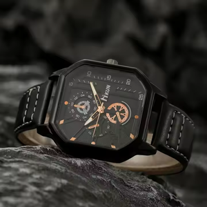 Conjunto de Reloj de Pulsera de Cuero para Hombre, Reloj Deportivo de Cuarzo para Hombre, Reloj de Negocios, Reloj de Pulsera Clásico, Regalo - Product Image 5