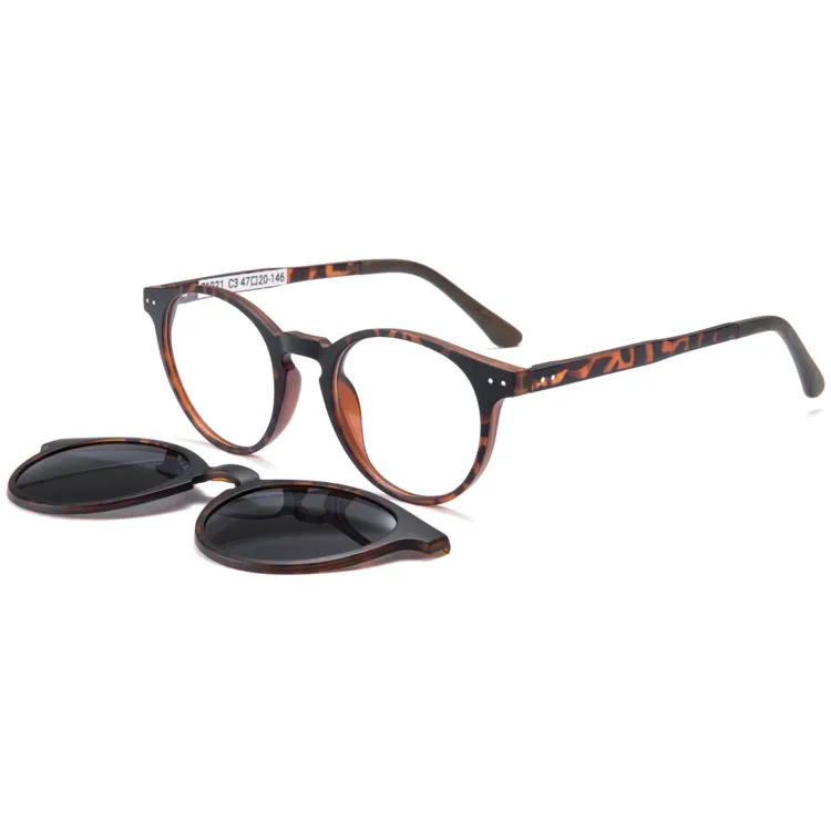 Sunzone T1921 Fertig Lager Luxus magnetische Sonnenbrille Clip-On Sonnenbrille UV-Schutzbrille TR90 Clip auf Brille