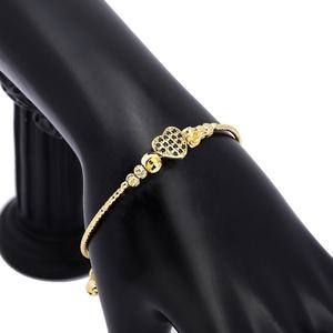 Bracelet ajustable en or 24 carats JXX, nouvelle mode, bijoux simples en zircon pour femmes, cadeaux, vente en gros directe d'usine - Product Image 3