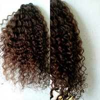 TYAGI HAIR EXPORTS Extensions de cheveux indiens non-Remy en vrac, trame simple, pointes pleines, 350g, sacs PVC, Deep Wave, adaptées à toutes les machines