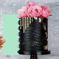 20 Muster Frosting-Creme Streifenkanten-Kamm Große Backwerkzeuge Mehrfarbige Acryl-Kuchenglätter Schaber