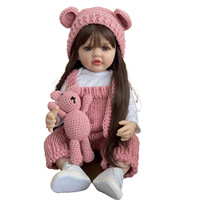 Poupée Reborn Sunnyfan 22 pouces en vinyle, fille aux cheveux longs, lavable, réaliste, jouet compagnon pour les 8-13 ans