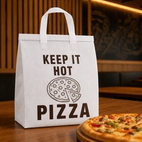 Sac isotherme personnalisé en non-tissé pour pizza, sac à emporter écologique et imperméable pour la livraison de nourriture