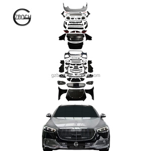 Kit Carrozzeria <span class=keywords><strong>W222</strong></span> per Mercedes Benz Classe S, Aggiornamento W223 Maybach, Paraurti Anteriore e Posteriore, Griglia, Cofano, Parafango, Coperchio Bagagliaio - Product Image 1