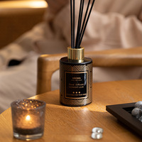 Coffret cadeau LANJO diffuseur de parfum et bougie parfumée avec plateau miroir, kit d'ambiance pour salon, chambre, hôtel