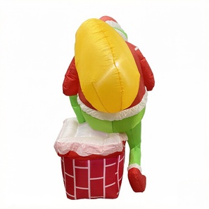 <span class=keywords><strong>Grinch</strong></span> Inflable de Navidad de Fábrica, Escalando <span class=keywords><strong>por</strong></span> la Chimenea, Bolsa de Regalo, con Luces LED, Impermeable, de Poliéster, 6 Pies, Decoración para Jardín Exterior - Product Image 3