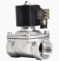 Marca Alahot 2/2 vías 1/2 pulgadas aire agua 24V válvula solenoide de acero inoxidable 2 W serie temperatura Normal 1 año de garantía OEM