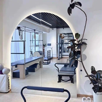 Miroir LED rond mural moderne de grande taille avec éclairage irrégulier pour salon, hôtel, salle de bain