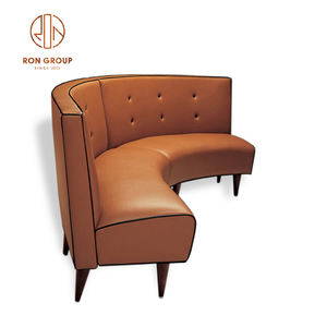 Sofá esquinero de cuero <span class=keywords><strong>para</strong></span> comedor, muebles comerciales modernos a precio barato, a medio círculo, <span class=keywords><strong>para</strong></span> restaurante y caseta, gran oferta - Product Image 1