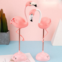 Lampe de table à led multifonctionnelle, flamands roses pour l'étude, veilleuse, créatif, jolie, chaude et romantique
